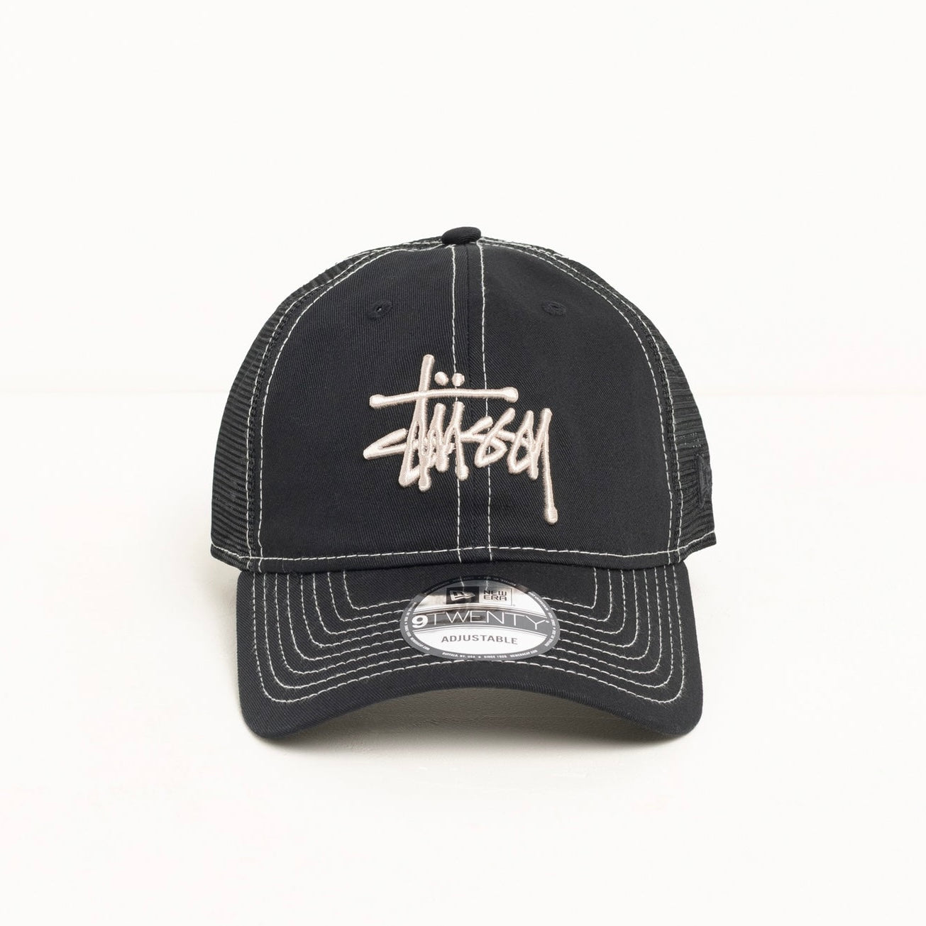 Gorro Stussy x New Era 9Twenty Basic Trucker Black