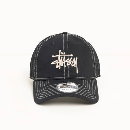 Gorro Stussy x New Era 9Twenty Basic Trucker Black