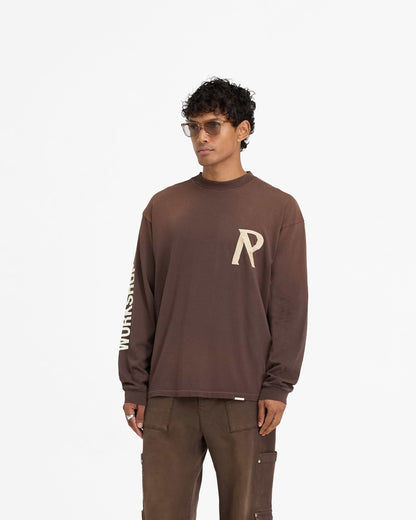 Polera Represent Masking Tape Initial Long Sleeve Cedar