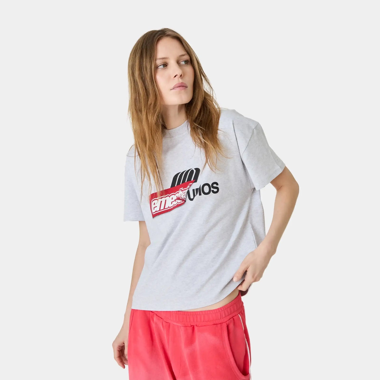 Polera Eme Studios Despiece Heather Grey