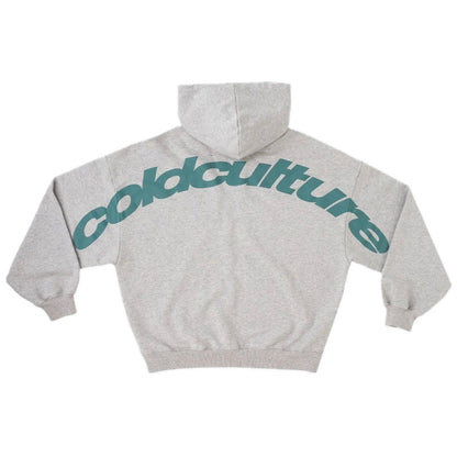 Poleron Cold Culture Curved Hoodie Ash Grey