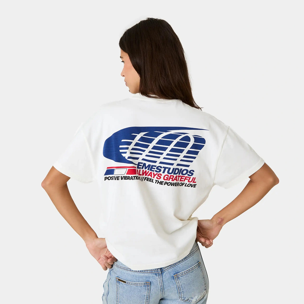 Polera Eme Studios Trevor Off Sand Oversized