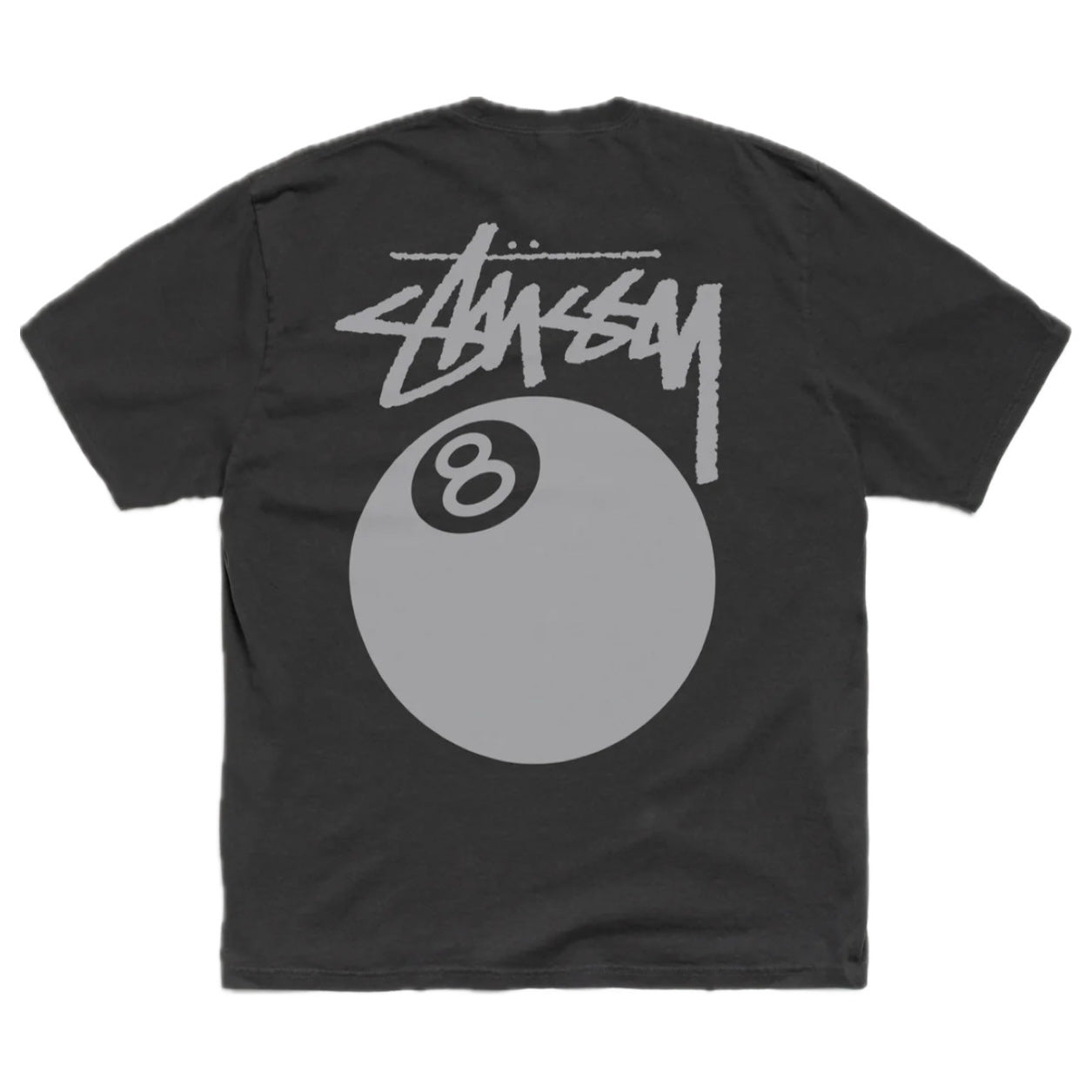 Polera Stussy 8 Ball Pig Dyed Faded Black
