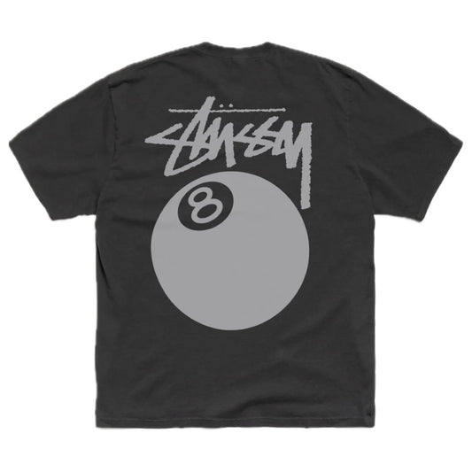 Polera Stussy 8 Ball Pig Dyed Faded Black