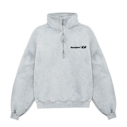 Poleron TwoJeys Icon Acid Grey Quarter Zip - L