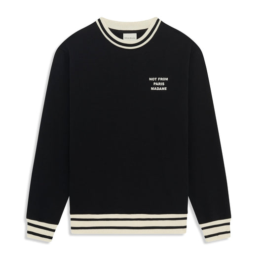 Poleron Drole de Monsieur “NFPM” Slogan Sport Black