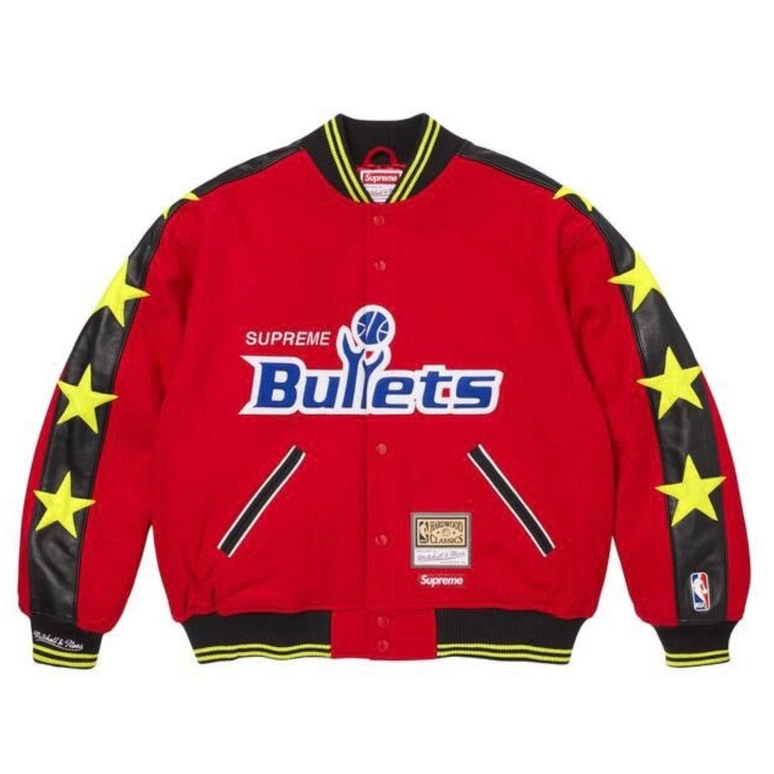 Chaqueta Supreme x Mitchell & Ness Teams Varsity Jacket Red