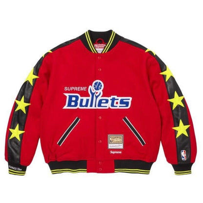 Chaqueta Supreme x Mitchell & Ness Teams Varsity Jacket Red