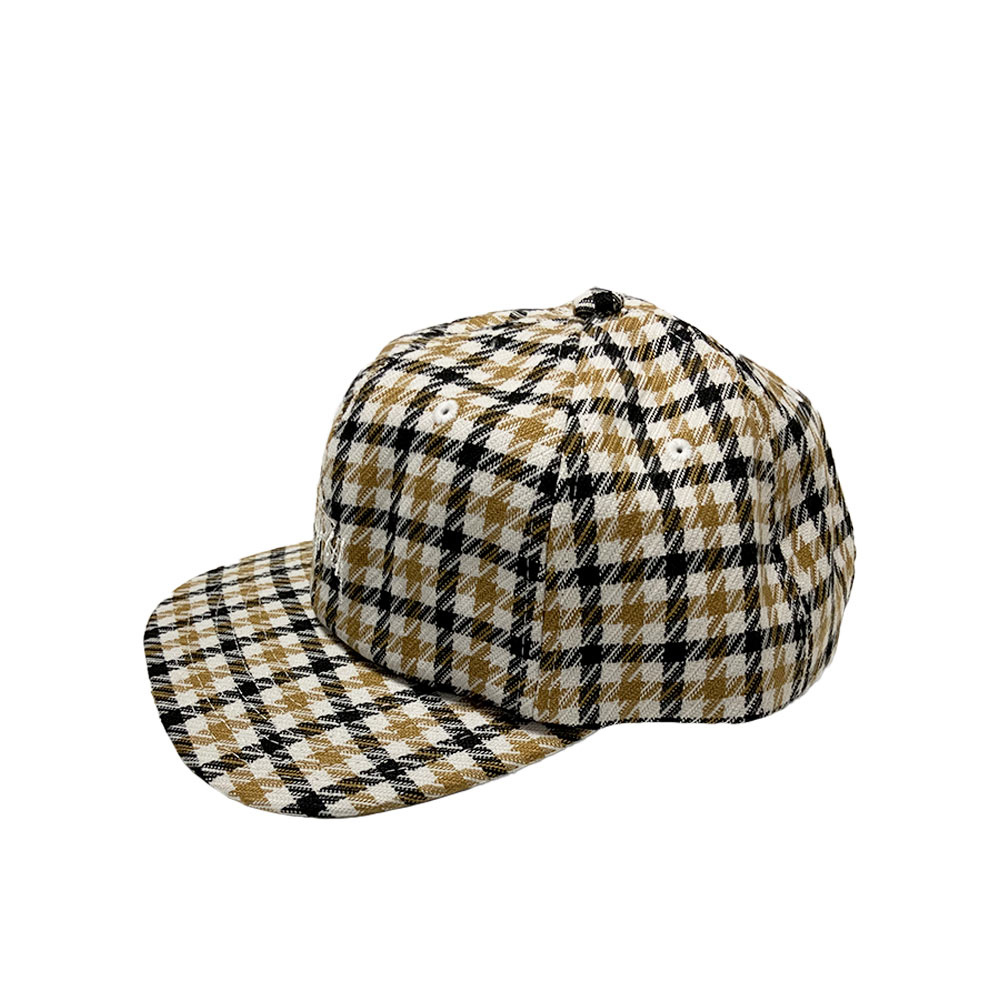 Stussy Mixed Pattern Strapback Cap Mustard