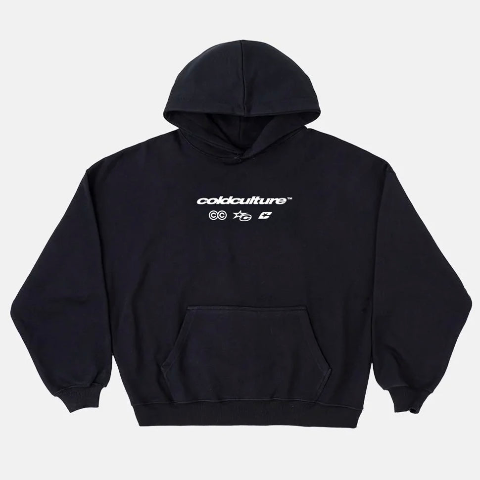 Poleron Cold Culture Electric Shine Black Hoodie