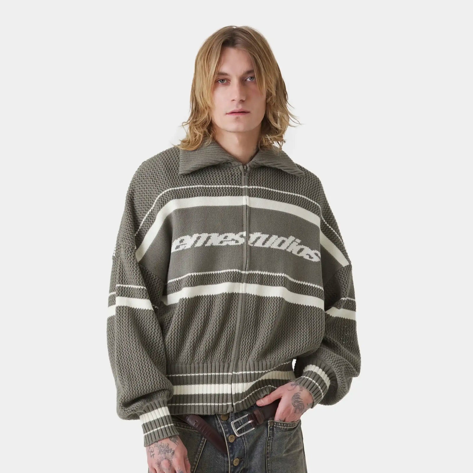 Sweater Eme Studios Unit Forest Zipper Knit