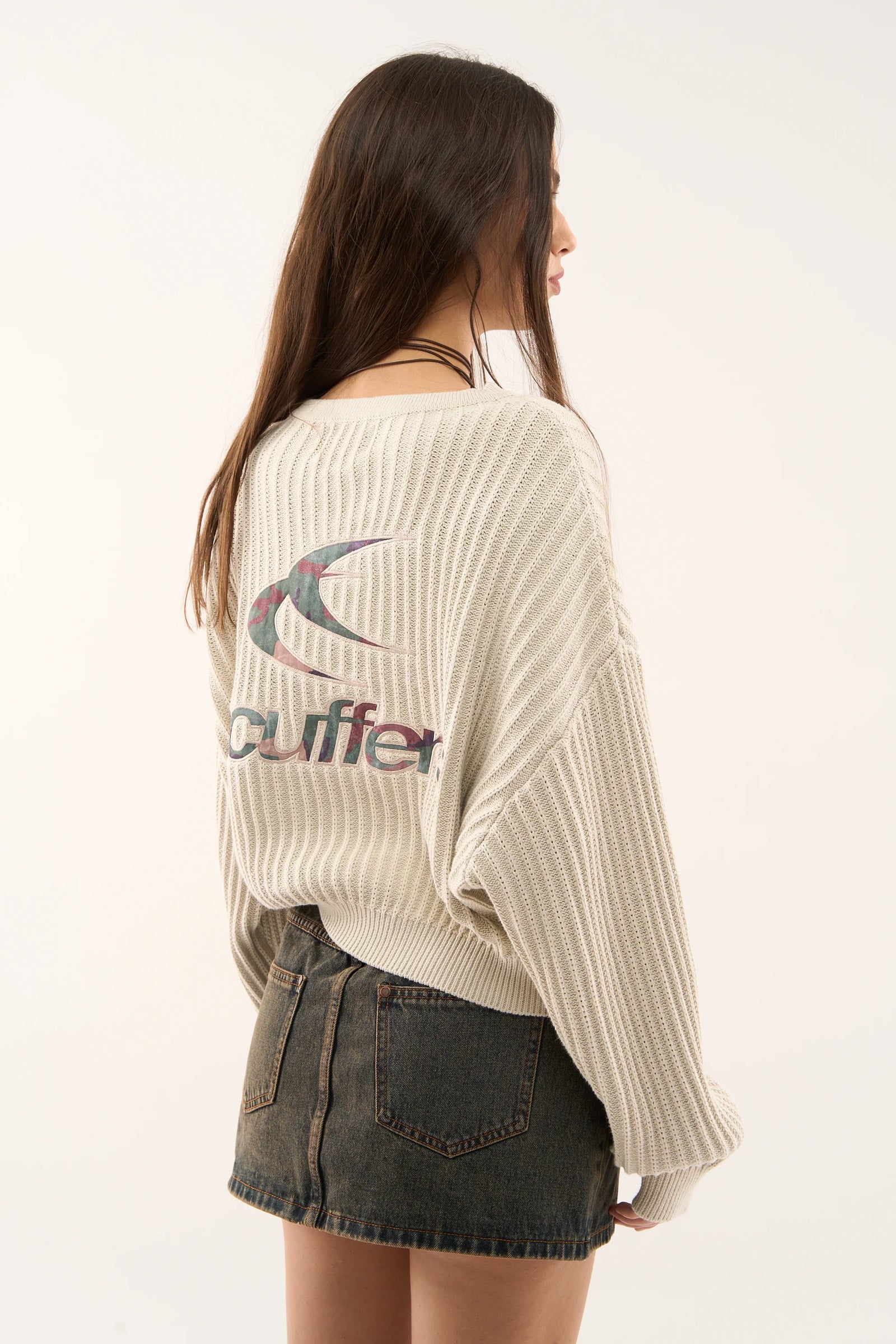 Sweater Scuffers Rookie Ecru Knit