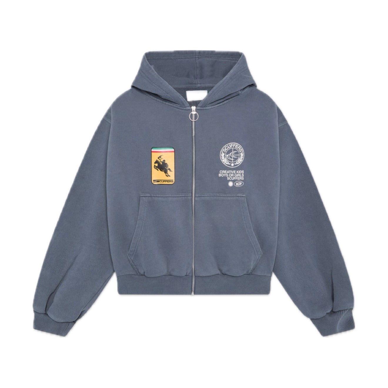 Poleron Scuffers Stone Light Blue Zipper