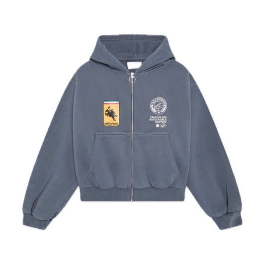Poleron Scuffers Stone Light Blue Zipper