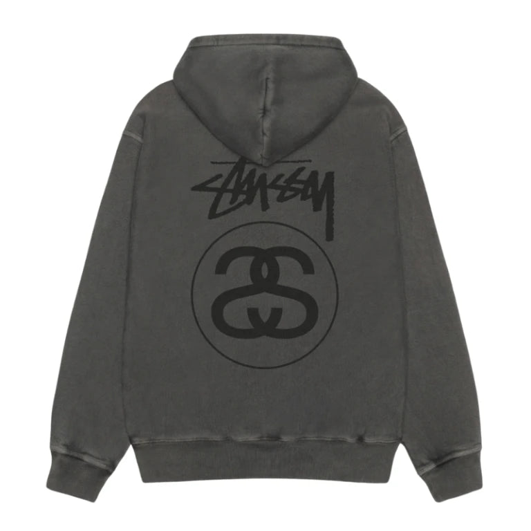 Poleron Stussy Stock Pig. Dyed Zip Black