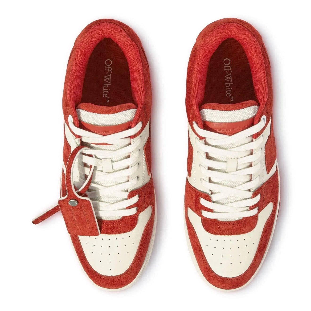 Off-White Out Of Office Suede Brick Red/White