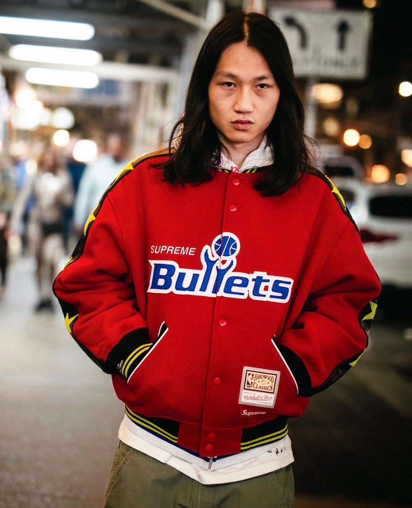 Chaqueta Supreme x Mitchell & Ness Teams Varsity Jacket Red