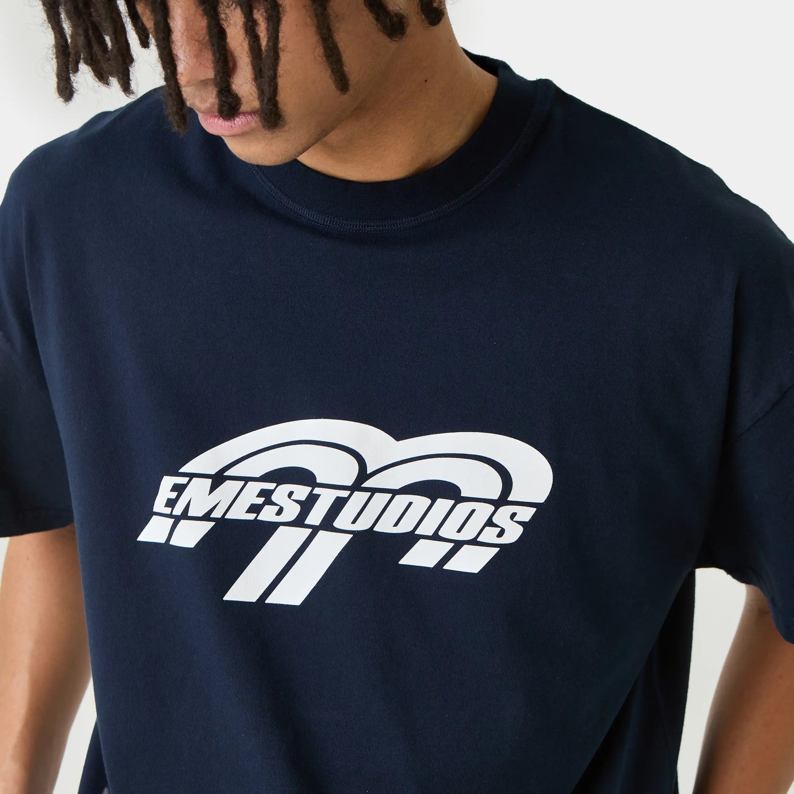 Polera Eme Studios ARC Navy Oversized