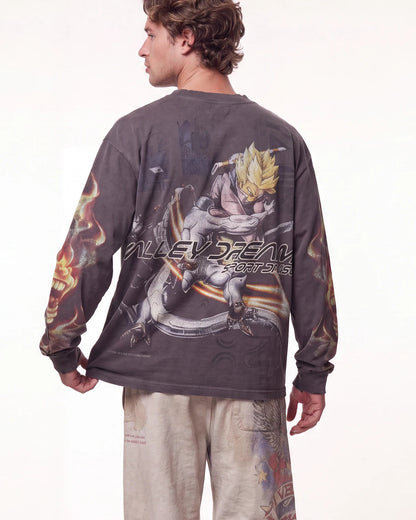 Polera Vale Forever Valley Dreams Trunks Vs Freezer Budokai L/S Black