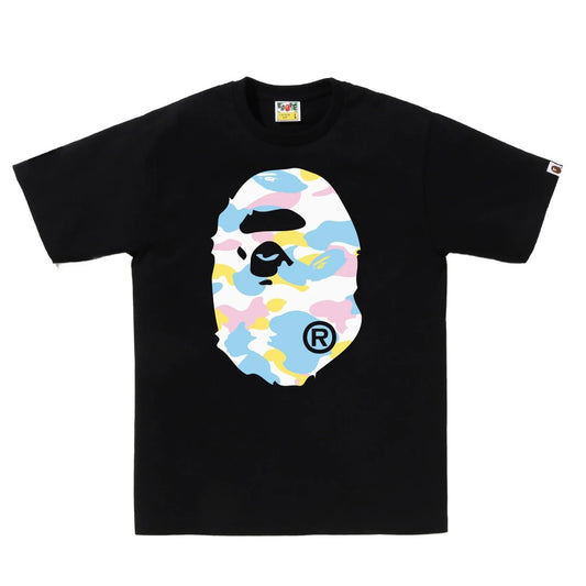 Polera BAPE New Multi Camo Big Ape Head Black