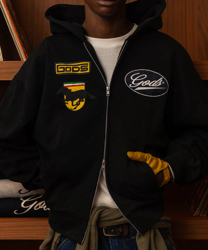 Poleron Gods Brand Racing Zipper Black