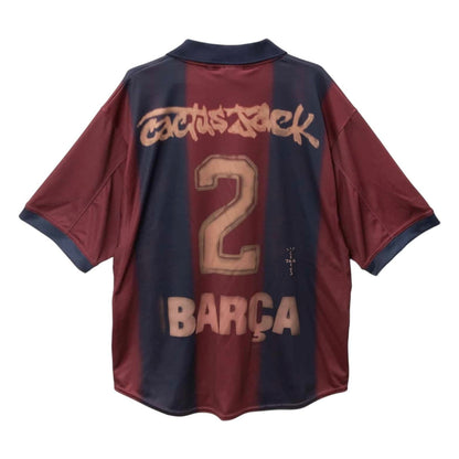 Camiseta Travis Scott x Nike x FC Barcelona 2000/01 Home Skeleton Jersey
