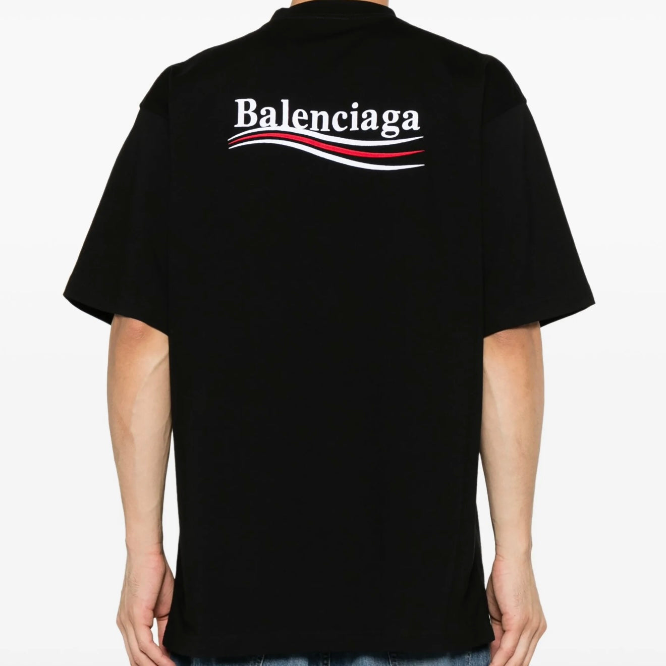Polera Balenciaga Political Black