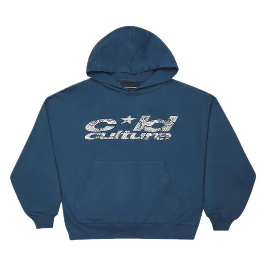 Poleron Cold Culture Wild Snake Navy Blue