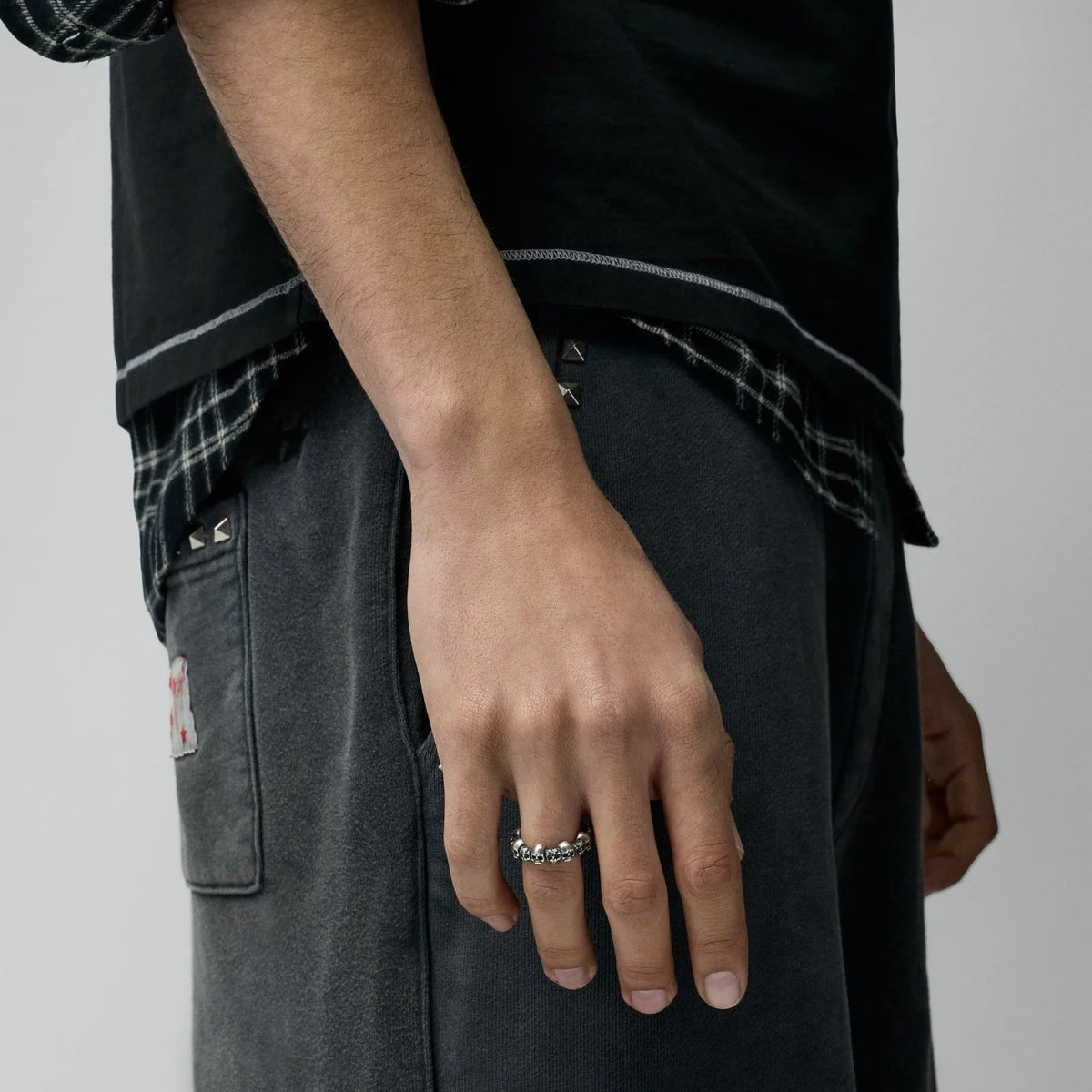 Anillo Twojeys Stacked Skull Ring
