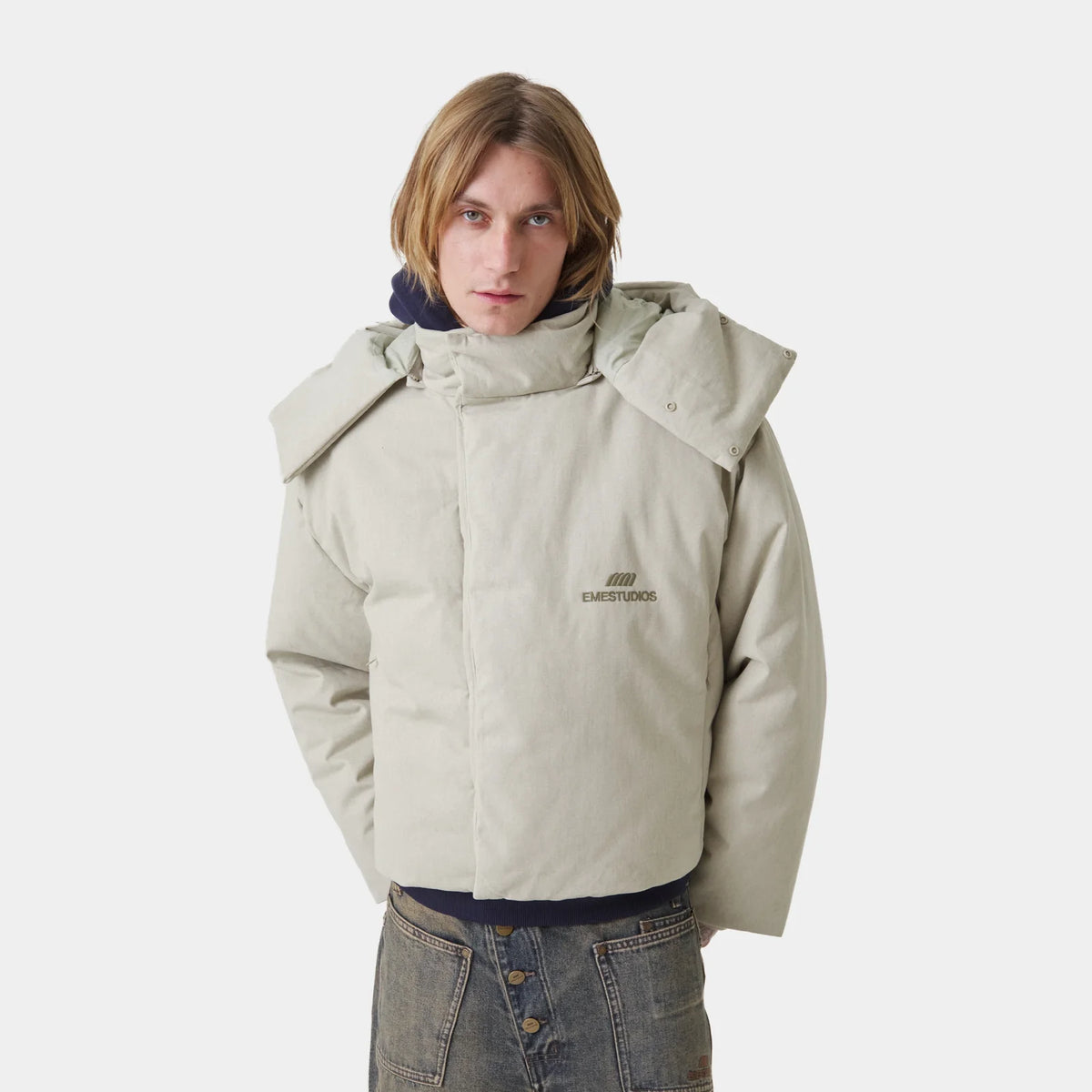 Chaqueta Eme Studios Gift Sarga Off Sand Puffer