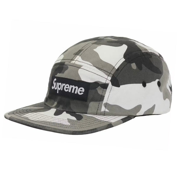 Gorro Supreme Washed Chino Twill Camp Cap Snow Camo SS26 – Reserved