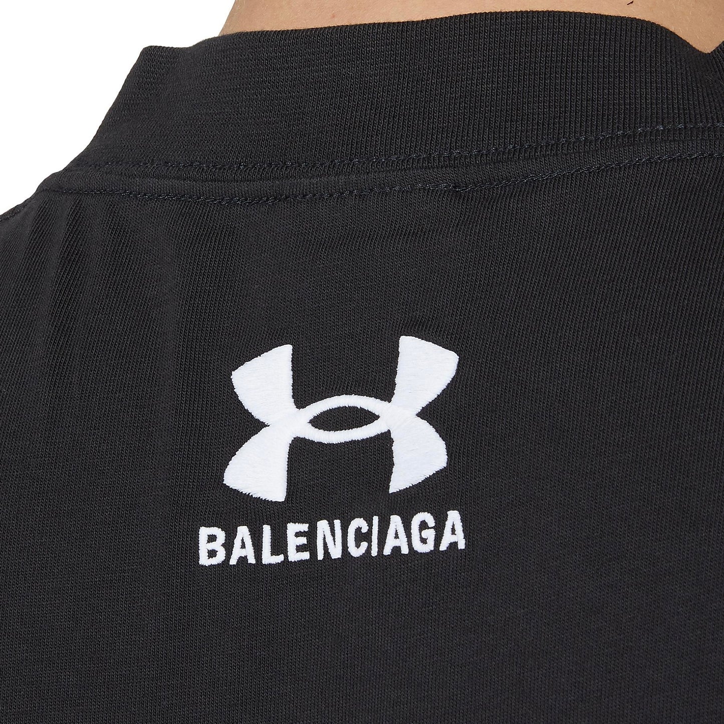 Polera Balenciaga x Under Armour Oversized Fit Black/White Tee