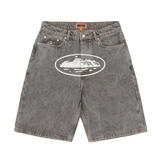 Short Corteiz Island Baggy Denim Light Grey