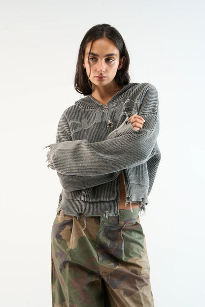 Sweater Scuffers New Light Dark Buzz Knit Zipper