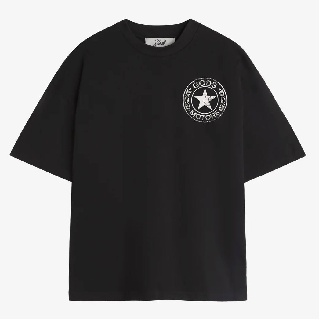 Polera Gods Brand Motor Boxy Tee Black