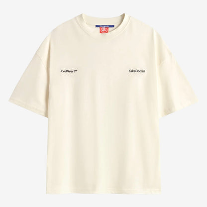 Polera Fake Gods Iced Heart Tee Cream - L