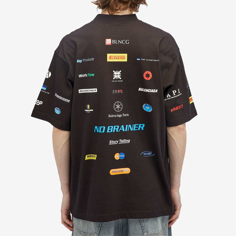 Polera Balenciaga Bussines Tee Washed Black