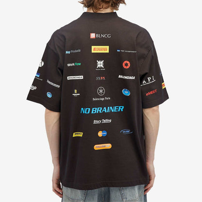 Polera Balenciaga Bussines Tee Washed Black