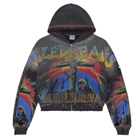 Poleron Vale Forever Valley Damned Big Zip Up Black