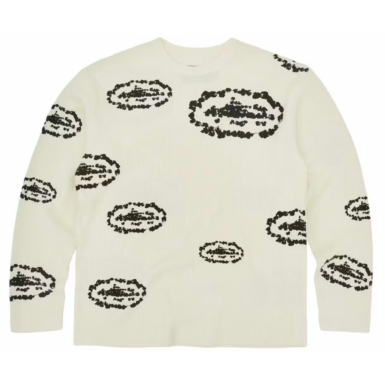 Polera Corteiz x Denim Tears Island Wreath Waffle Thermal Cream