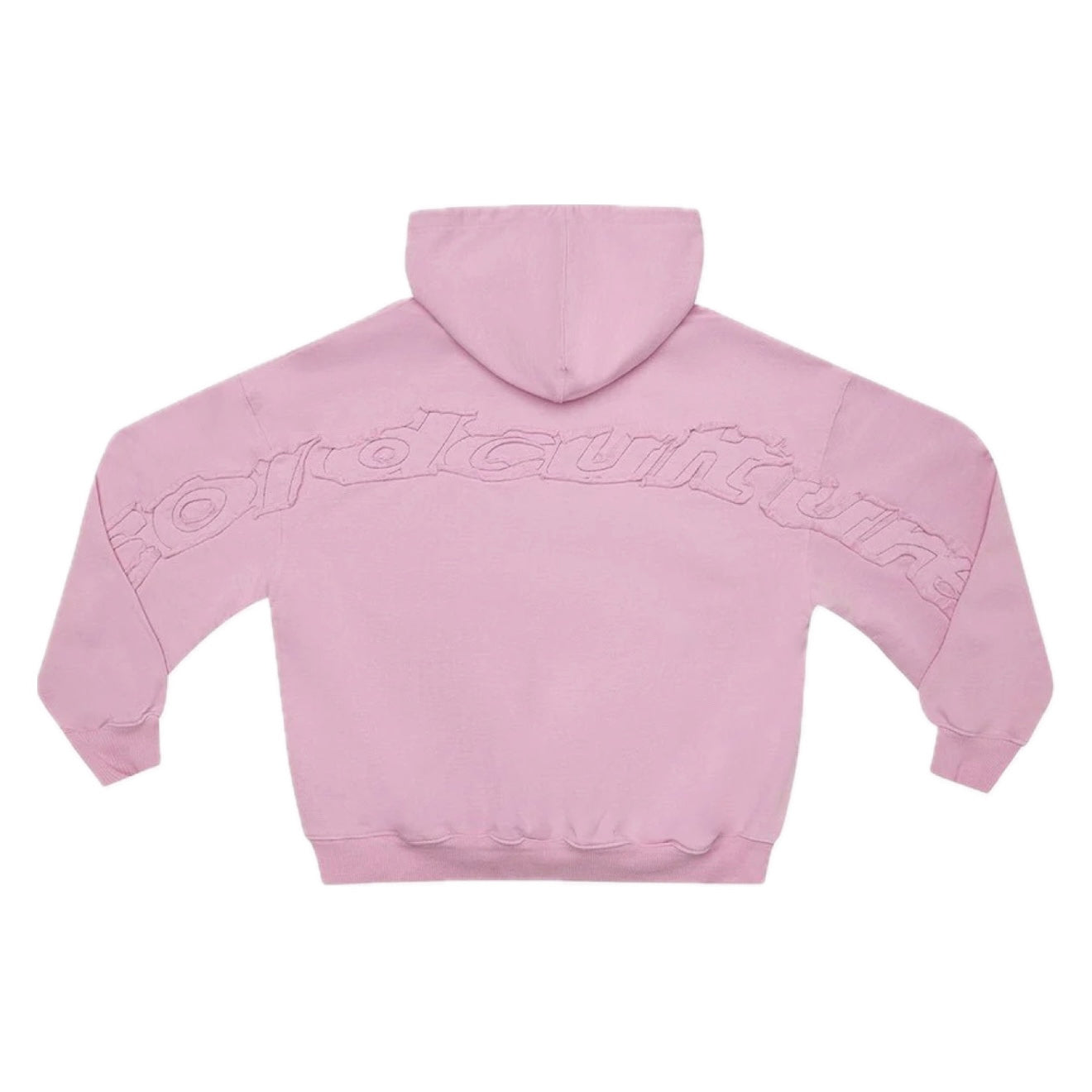 Poleron Cold Culture Distress Curved Hoodie Pink