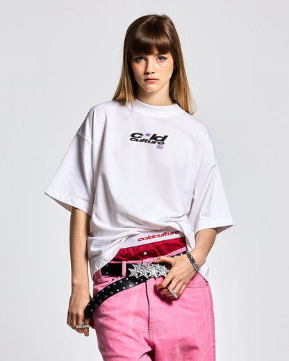 Polera Cold Culture Boom Tee White