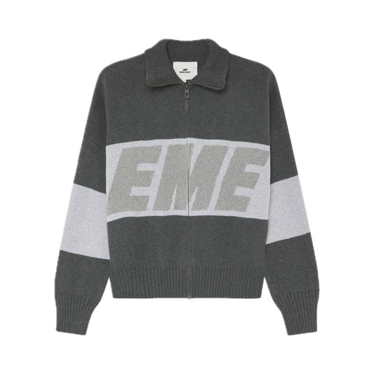 Sweater Eme Studios Thrill Grandpa Grey Zipper Knit