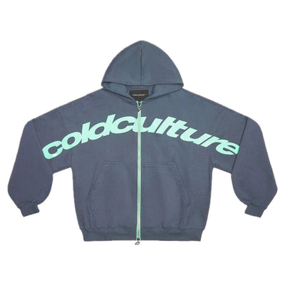 Poleron Cold Culture Driven Zip Hoodie Indigo Blue