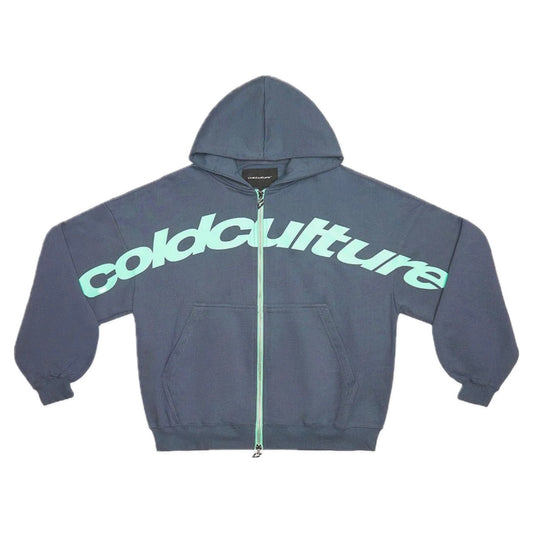 Poleron Cold Culture Driven Zip Hoodie Indigo Blue