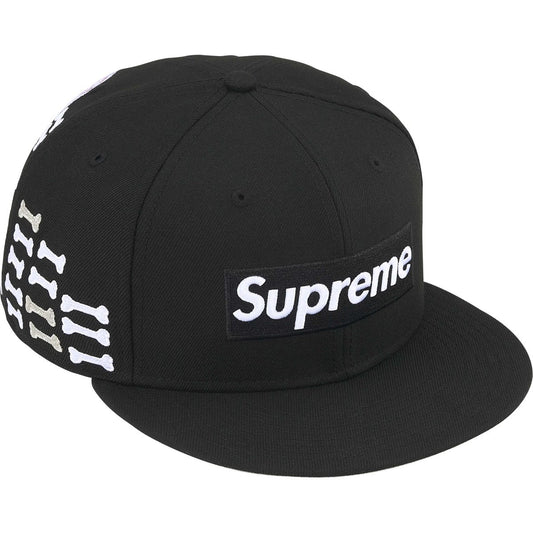 Gorro Supreme Bones Box Logo x New Era Black