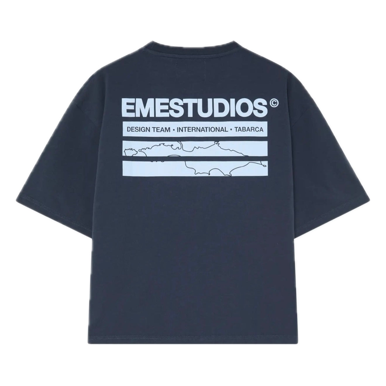 Polera Eme Studios Radar Navy Oversized Tee