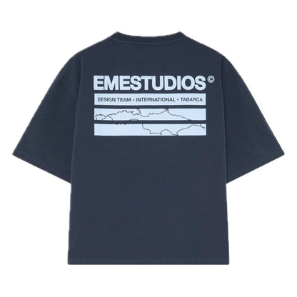 Polera Eme Studios Radar Navy Oversized Tee
