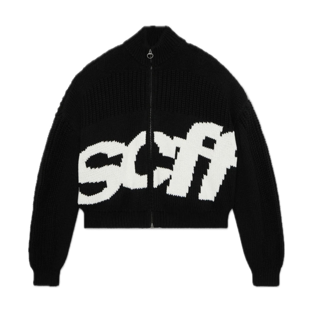 Sweater Scuffers SCFF Black Knit Zipper