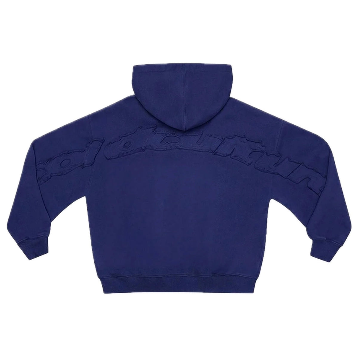 Poleron Cold Culture Distress Curved Zip Navy